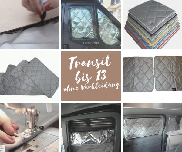 Thermomatten Dark Edition PREMIUM Ford Transit bis BJ 2013 ohne Innenverkleidung Komplettset - zum Konfigurieren